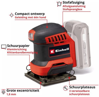 Einhell te-os 18 113 3x li - Akku-Multischleifer | 18v | ohne Akkus und Ladegerät - 4460730