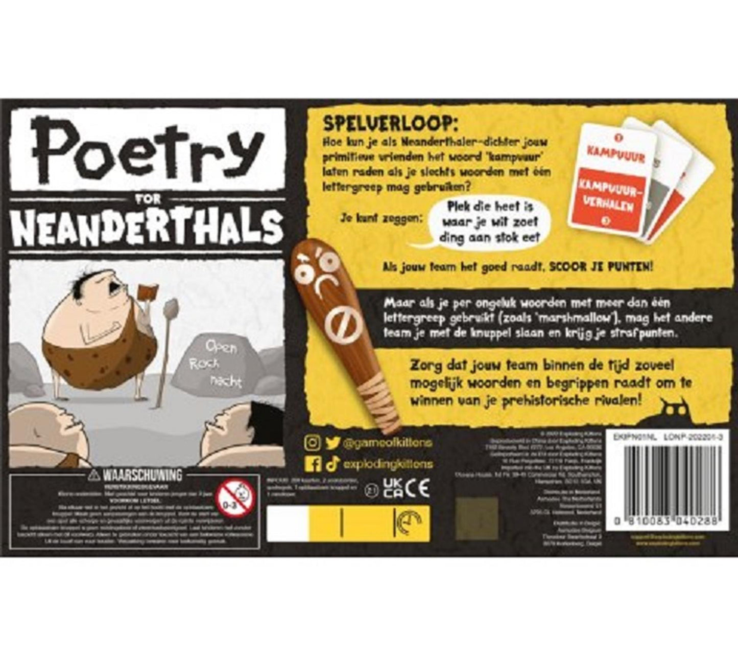 Explodierende Kätzchen, Gedichte für Neandertaler, Wortspiel de