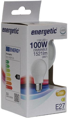 Energetische LED GLS E27 11-100 W 2700 K Filament matt dimmbar – 2720740