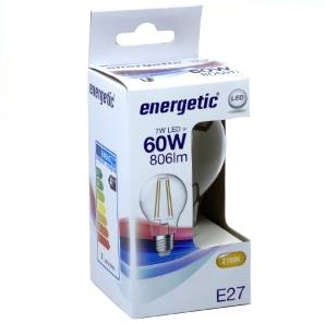 Energetische LED GLS E27 6,8-60W 2700K Filament klar - 2720320