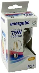 Energetische LED GLS E27 7,8-75W 2700K Filament klar - 2720328