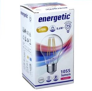 Energetische LED GLS E27 7,8-75 W 2700 K Filament klar dimmbar – 2720340