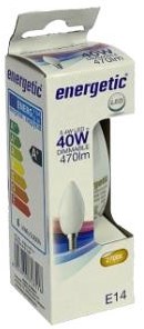 Energetische LED-Kerze E14 4,2-40W 2700K Filament matt dimmbar - 2720512