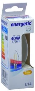 Energetische LED-Kerze E14 4-40W 2700K Filament klar - 2720120