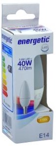 Energetische LED-Kerze E14 4,9-40W 2700K matt - 2710120