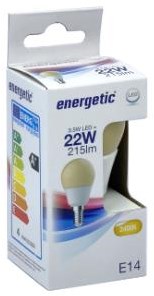 Energetische LED-Kugel E14 2,9-22W 2400K Flamme - 2710240