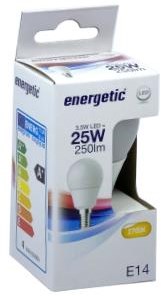 Energetische LED-Kugel E14 2,9-25W 2700K matt - 2710212