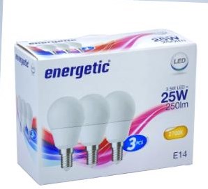 Energetische LED-Kugel E14 2,9-25W 2700K Mattbox A3 - 2740014