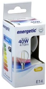 Energetische LED-Kugel E14 4-40W 2700K Filament klar - 2720220