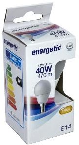 Energetische LED-Kugel E14 4,9-40W 2700K matt - 2710222