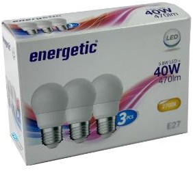 Energetic Energitc Bullet E27 5,6 W matt, 3er-Pack