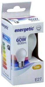 Energetische LED-Kugel E27 6,8-60W 2700K Filament matt - 2720674