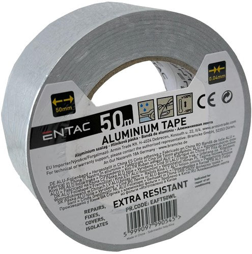 Entac Aluminiumband 50 mm Rolle 50 m Silber – 4139565