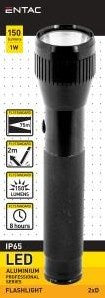 Entac LED-Taschenlampe 1w Aluminium schwarz 2xd