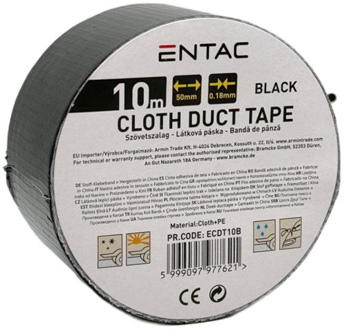 Entac Reparaturband 50 mm Rolle 10 m schwarz – 4139542