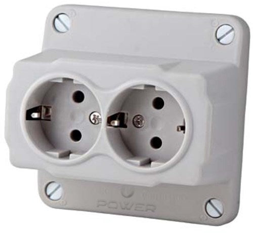 Kabelbox-Abzweigdose inkl. 2 Toiletten grau verkabelt