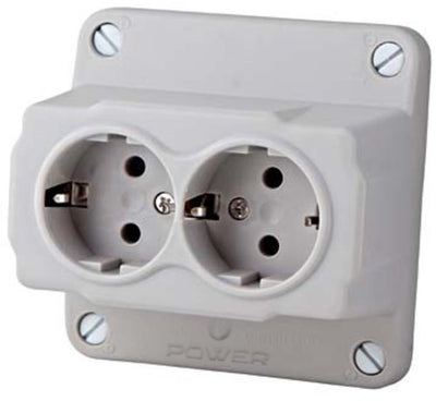 Kabelbox-Abzweigdose inkl. 2 Toiletten grau verkabelt