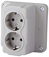 Kabelbox-Abzweigdose inkl. 2 Toiletten grau verkabelt - afbeelding 1