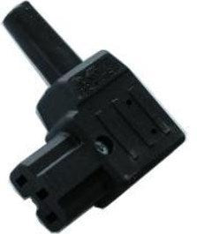 Enzo Gerätestecker gewinkelt schwarz 155 Grad 6173525