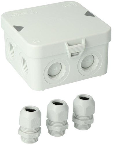 Enzo Attema Kabelbox Attema AK1 + 3 Kabelverschraubungen M20 IP65 4034020