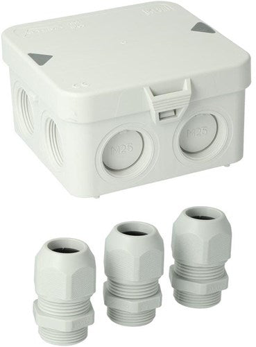 Enzo Attema Kabelbox Attema AK1 + 3 Kabelverschraubungen M25 IP65 – 4034022