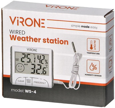 Enzo Chacon Wetterstation mit kabellosem Außensensor + Barometer Farbe 8150190
