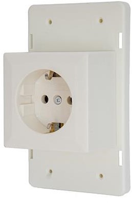 Enzo-Deckel mit Sockel ra | für Anschlussdose Creme Power - 4047809