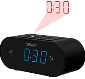 Enzo Denver Radiowecker mit Projektions-LED schwarz - 8140220