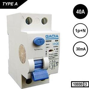 Enzo Gacia Fehlerstromschutzschalter 40a. 30ma 2p Gacia – 4517780