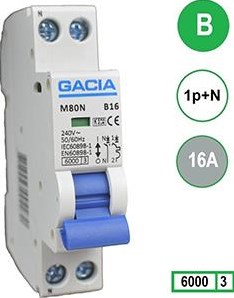 Enzo Gacia Installationsautomat 16a. B-Wagen 2p Gacia – 4517810