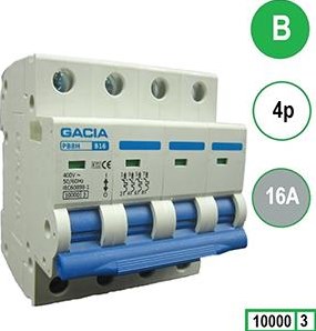 Enzo Gacia Installationsautomat 16a. B-Wagen 4p Gacia – 4517820