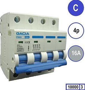 Enzo Gacia Installationsautomat 16a. C-Wagen 4p Gacia – 4517821
