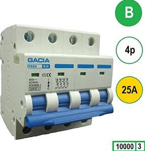 Enzo Gacia Installationsautomat 25a. B-Wagen 4p Gacia – 4517824