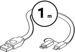 Enzo gembird USB 2-in-1 Ladekabel 1m schwarz | Micro-USB und Lightning 9530002