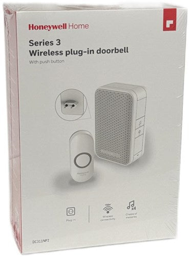Enzo Honeywell kabellose Plug-in-Türklingel mit Druckknopf 100 m – 8421030