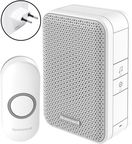 Enzo Honeywell kabellose Plug-in-Türklingel mit Druckknopf 100 m – 8421030