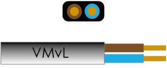 Enzo-Kabel oval flach 2x0,75 qmm Farbe schwarz - 1227020