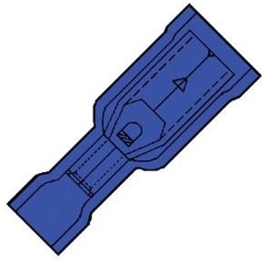 Enzo Kabelschuh Rundstecker Buchse ISO blau 5mm - 4433370
