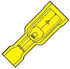 Enzo Kabelschuh Rundstecker Buchse ISO gelb 5mm - 4433670