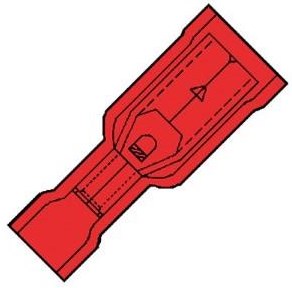 Enzo Kabelschuh Rundstecker Buchse ISO rot 4mm - 4433070