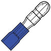 Enzo Kabelschuh Rundstecker männlich blau 5mm - 4433360