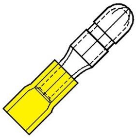 Enzo Kabelschuh Rundstecker Stecker gelb 5mm - 4433660