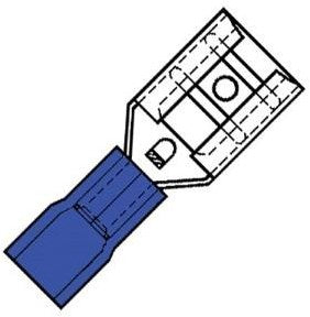 Enzo Kabelschuh Flachstecker Buchse blau 6,3x0,8mm - 4433320