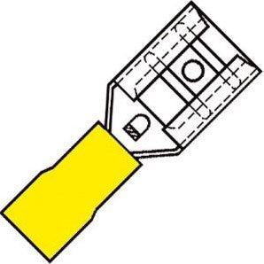 Enzo Kabelschuh Flachstecker Buchse gelb 6,3x0,8mm - 4433620
