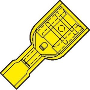 Enzo Kabelschuh Flachstecker Buchse ISO gelb 6,3x0,8mm - 4433630