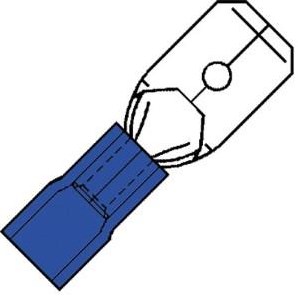 Enzo Kabelschuh Flachstecker männlich blau 6,3x0,8mm - 4433310