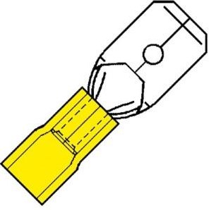 Enzo Kabelschuh Flachstecker Stecker gelb 6,3x0,8mm - 4433610
