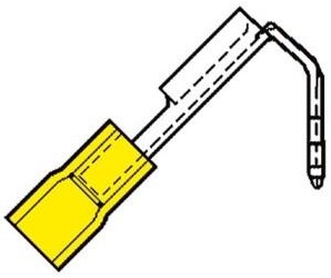 Enzo Kabelschuh Flachstecker Stecker+Buchse gelb 6,3x0,8mm - 4433640