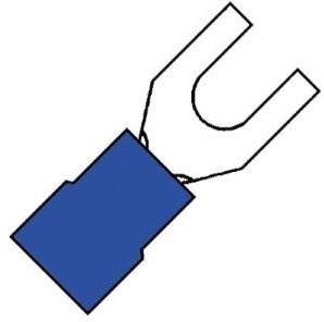 Enzo Kabelschuhgabel blau 5,3mm 4433400