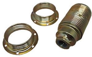 Enzo Lampenfassung E14 mit 2x Ring Messing 6042268